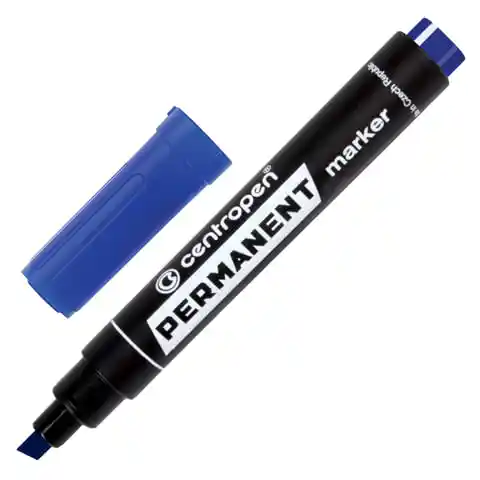 Маркер перманентный CENTROPEN 8576, СИНИЙ, скошенный наконечник, 1-4,6 мм, 585760106