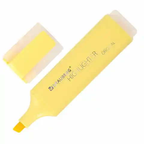 Текстовыделитель BRAUBERG ORIGINAL PASTEL, ВАНИЛЬ, линия 1-5 мм, 151691
