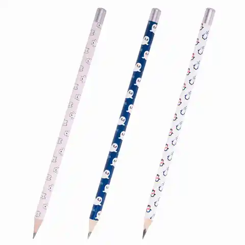 Карандаш чернографитный ЮНЛАНДИЯ В АРКТИКЕ, 1 шт., HB, корпус ассорти, 181776