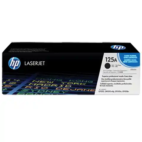 Картридж лазерный HP (CB540A) ColorLaserJet CP1215/CP1515N и др, №125A, черный, оригинальный, 2200 страниц