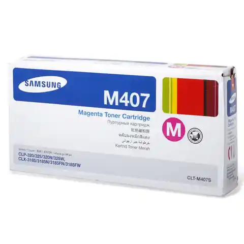 Картридж лазерный SAMSUNG (CLT-M407S) CLP-320/325/N, CLX-3185/N/FN и др., оригинальный, пурпурный