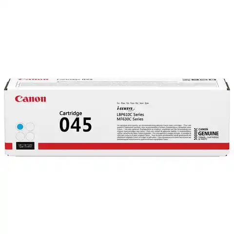 Картридж лазерный CANON (045C) MF635/633/631/LBP 611/613, голубой, ресурс 1300 стр., оригинальный, 1241C002