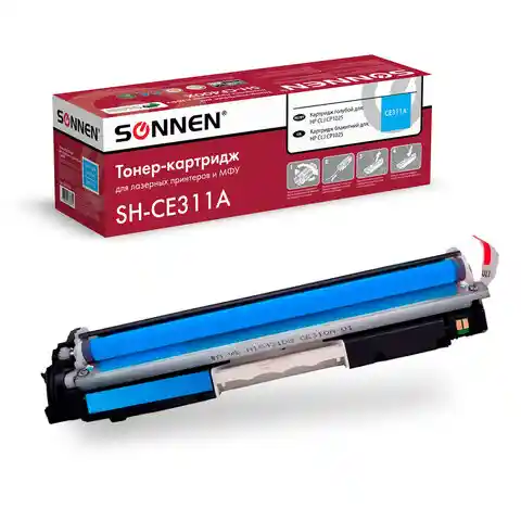 Картридж лазерный SONNEN (SH-CE311A) для HP CLJ CP1025 ВЫСШЕЕ КАЧЕСТВО, голубой, 1000 страниц, 363963