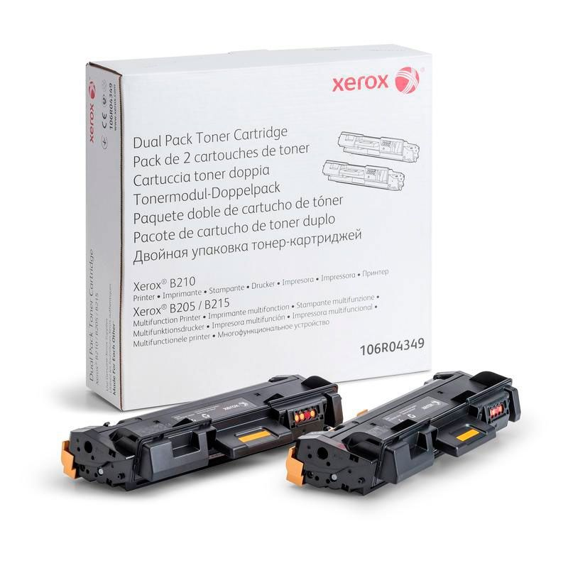 Тонер-картридж XEROX B205/B210/B215, 3КХ2шт  106R04349