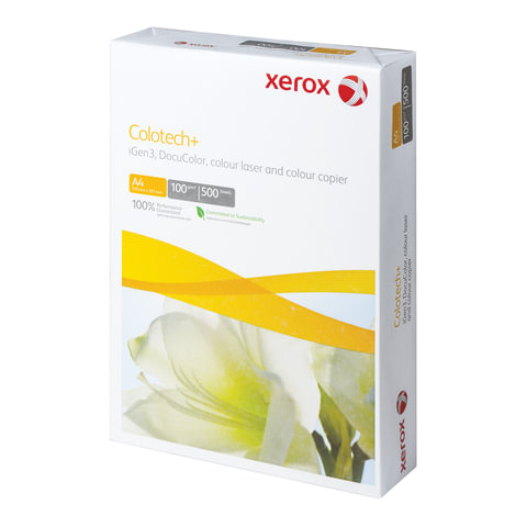 Бумага XEROX COLOTECH PLUS, А4, 100 г/м2, 500 л., для полноцветной лазерной печати, А++, Австрия, 170% CIE, 003R98842