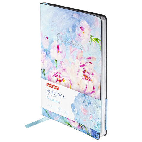 Блокнот А5 (143x210 мм), BRAUBERG VISTA Pink flowers, под кожу, гибкий, срез фольга, 80 л., 112075 Блокнот А5 (143x210 мм), BRAUBERG VISTA Pink flowers, под кожу, гибкий, срез фольга, 80 л., 112075
