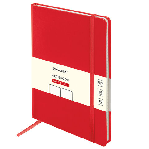 Блокнот-скетчбук БОЛЬШОЙ ФОРМАТ 190х250 мм В5, BRAUBERG ULTRA, 80 г/м2, 96 л., без линовки, красный, 113066