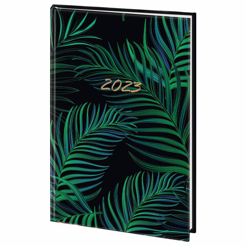 Ежедневник датированный на 2023 145х215 мм, А5, STAFF, ламинированная обложка, Tropical, 114191