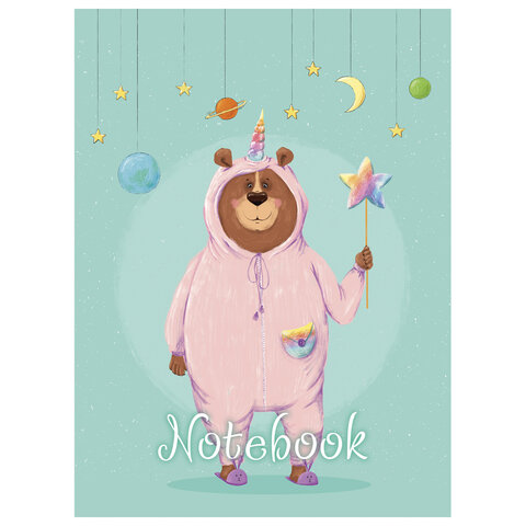 Блокнот МАЛЫЙ ФОРМАТ А6 105x152 мм, 40 л., гребень, фольга, TWIN лак, клетка, МИКС 5 8 видов, 099050