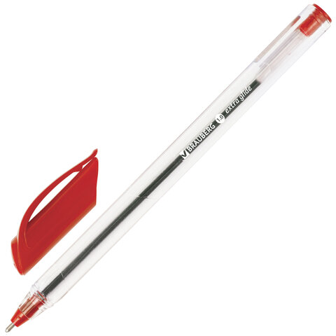 Ручка шариковая масляная BRAUBERG Extra Glide, КРАСНАЯ, трехгранная, узел 1 мм, линия письма 0,5 мм, 142136 Ручка шариковая масляная BRAUBERG Extra Glide, КРАСНАЯ, трехгранная, узел 1 мм, линия письма 0,5 мм, 142136