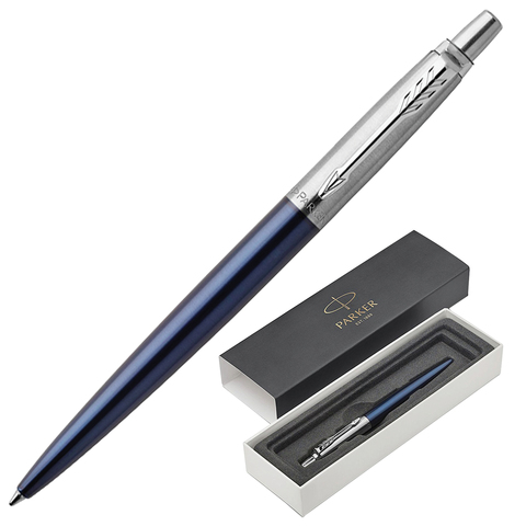 Ручка шариковая PARKER Jotter Core Royal Blue CT, корпус синий, детали хром, синяя, 1953186