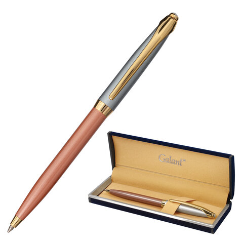 Ручка подарочная шариковая GALANT DECORO ROSE, корпус хром/розовый, детали золотистые, узел 0,7 мм, синяя, 143505