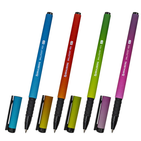 Ручка шариковая BRAUBERG SOFT TOUCH GRIP GRADE NEON, СИНЯЯ, мягкое покрытие, ассорти, узел 0,7 мм, 143710 Ручка шариковая BRAUBERG SOFT TOUCH GRIP GRADE NEON, СИНЯЯ, мягкое покрытие, ассорти, узел 0,7 мм, 143710