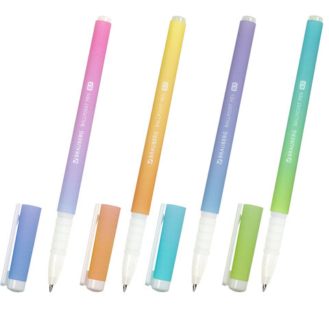 Ручка шариковая BRAUBERG SOFT TOUCH GRIP GRADE PASTEL, СИНЯЯ, мягкое покрытие, ассорти, узел 0,7 мм, 143711 Ручка шариковая BRAUBERG SOFT TOUCH GRIP GRADE PASTEL, СИНЯЯ, мягкое покрытие, ассорти, узел 0,7 мм, 143711