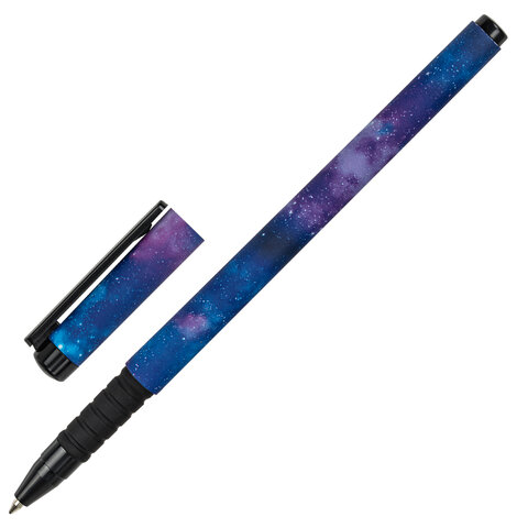 Ручка шариковая BRAUBERG SOFT TOUCH GRIP SPACE, СИНЯЯ, мягкое покрытие, узел 0,7 мм, 143714 Ручка шариковая BRAUBERG SOFT TOUCH GRIP SPACE, СИНЯЯ, мягкое покрытие, узел 0,7 мм, 143714