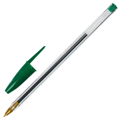 Ручка шариковая STAFF Basic BP-01, письмо 750 метров, ЗЕЛЕНАЯ, длина корпуса 14 см, узел 1 мм, 143739 Ручка шариковая STAFF Basic BP-01, письмо 750 метров, ЗЕЛЕНАЯ, длина корпуса 14 см, узел 1 мм, 143739