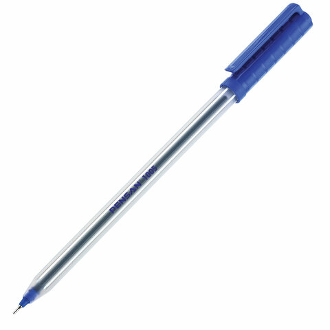 Ручка шариковая масляная PENSAN 1005, СИНЯЯ, корпус прозрачный, узел 0,7 мм, линия письма 0,5 мм, 1005 Ручка шариковая масляная PENSAN 1005, СИНЯЯ, корпус прозрачный, узел 0,7 мм, линия письма 0,5 мм, 1005