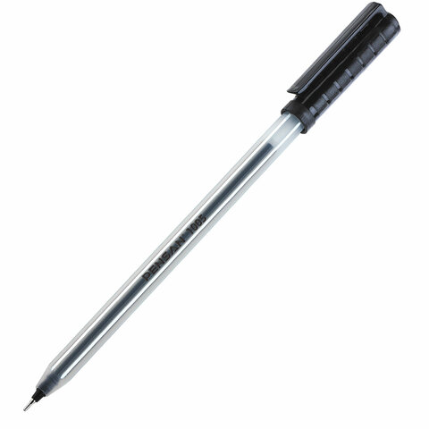 Ручка шариковая масляная PENSAN 1005, ЧЕРНАЯ, корпус прозрачный, узел 0,7 мм, линия письма 0,5 мм, 1005 Ручка шариковая масляная PENSAN 1005, ЧЕРНАЯ, корпус прозрачный, узел 0,7 мм, линия письма 0,5 мм, 1005