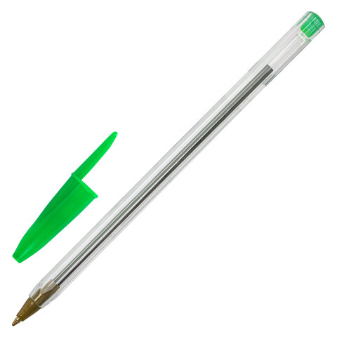 Ручка шариковая STAFF Basic Budget BP-04, ЗЕЛЕНАЯ, линия письма 0,5 мм, с штрихкодом, 143871 Ручка шариковая STAFF Basic Budget BP-04, ЗЕЛЕНАЯ, линия письма 0,5 мм, с штрихкодом, 143871