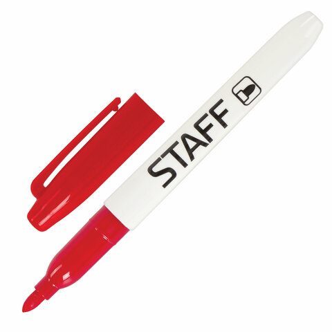 Маркер стираемый для белой доски STAFF EVERYDAY WBM-093, КРАСНЫЙ, 2,5 мм, тонкий корпус, 151095 Маркер стираемый для белой доски STAFF EVERYDAY WBM-093, КРАСНЫЙ, 2,5 мм, тонкий корпус, 151095