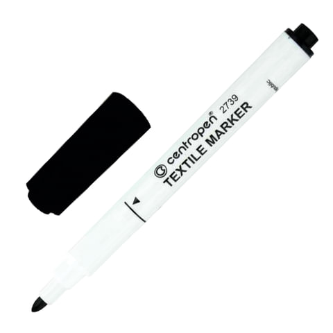 Маркер для ткани ЧЕРНЫЙ CENTROPEN Textile Marker, круглый наконечник, 1,8 мм, 2739, 5 2739 9212