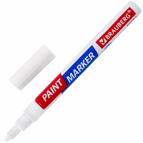 Маркер-краска лаковый EXTRA (paint marker) 2 мм, БЕЛЫЙ, УСИЛЕННАЯ НИТРО-ОСНОВА, BRAUBERG, 151967 Маркер-краска лаковый EXTRA (paint marker) 2 мм, БЕЛЫЙ, УСИЛЕННАЯ НИТРО-ОСНОВА, BRAUBERG, 151967