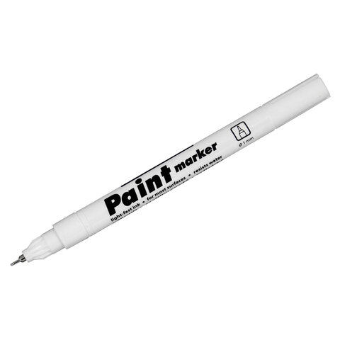 Маркер-краска лаковый paint marker БЕЛЫЙ CENTROPEN, игольчатый наконечник, 0,7 мм, 9211, 5 9211 9900