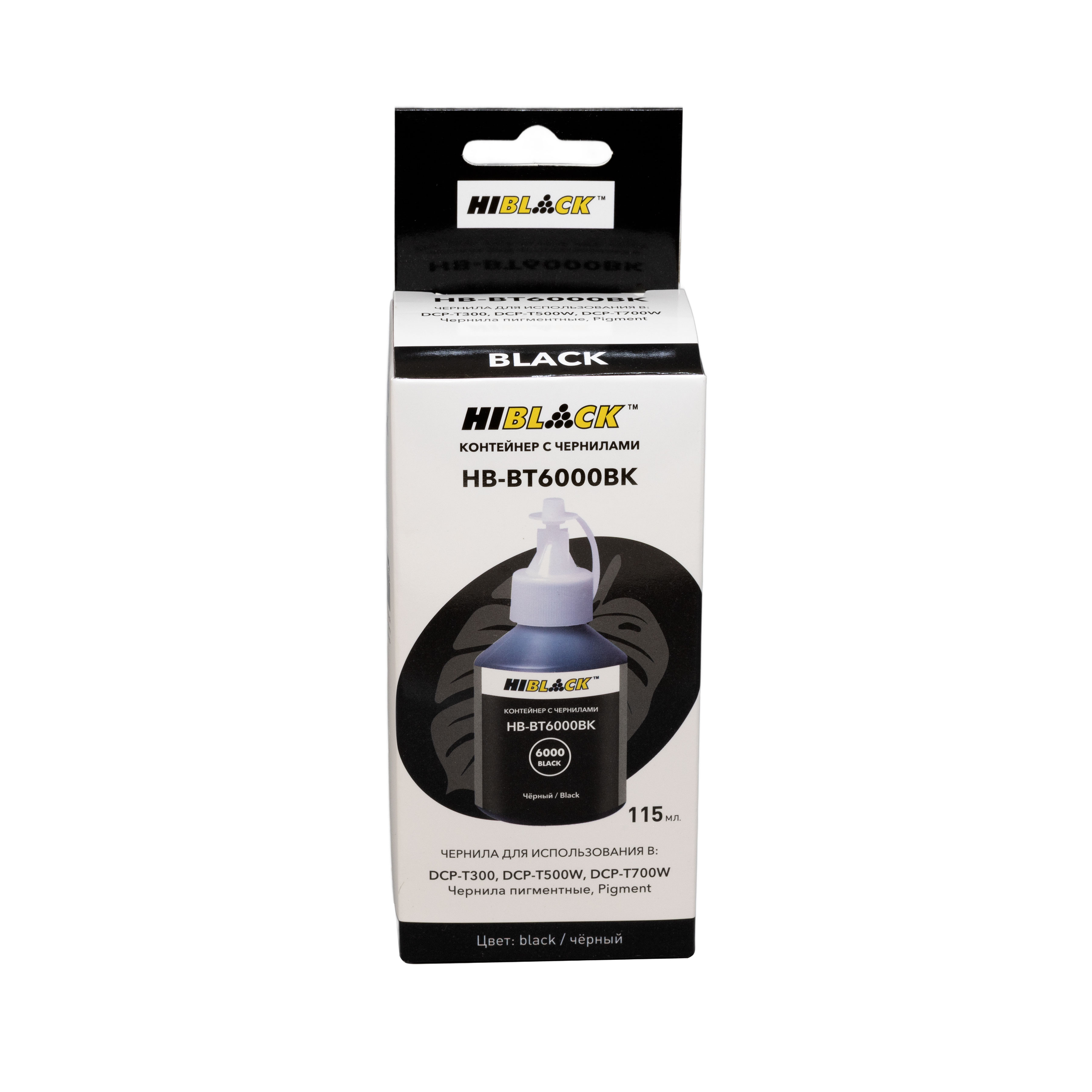 Контейнер с чернилами Hi-Black HB-6000 для Brother DCPT300/500W/700W, BK pigm, 115ml