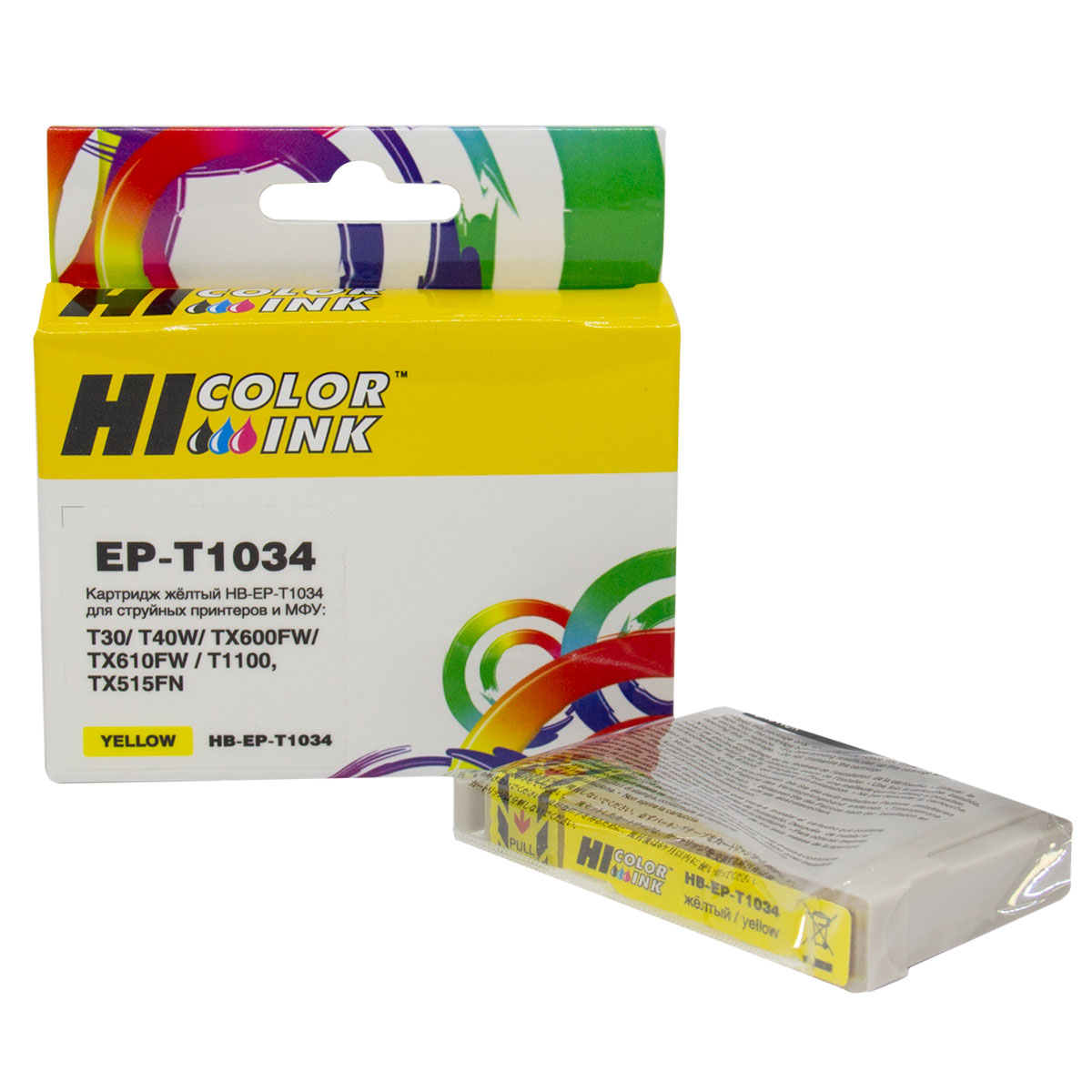 Картридж Hi-Black (EPT1034) для Epson Stylus Office T40/TX510/TX510fn/TX600, Yellow