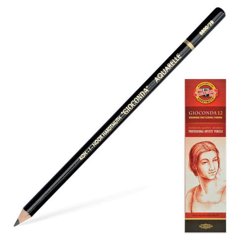 Карандаш чернографитовый, акварельный, художественный, KOH-I-NOOR, 1 шт., Gioconda, 2B, заточенный, картонная коробка, 880002B001KS Карандаш чернографитовый, акварельный, художественный, KOH-I-NOOR, 1 шт., Gioconda, 2B, заточенный, картонная коробка, 880002B001KS