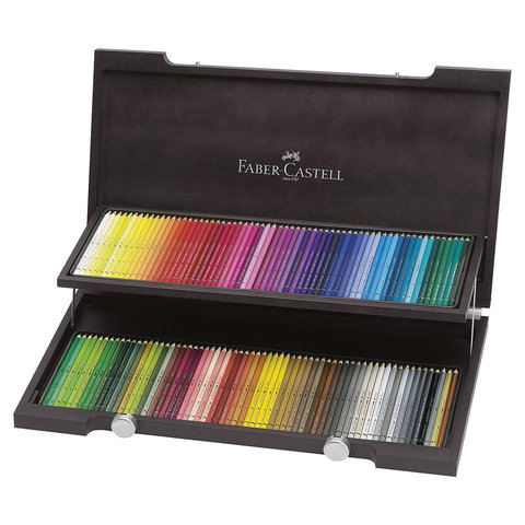 Карандаши цветные акварельные художественные FABER-CASTELL Albrecht Durer, 120 цветов, деревянный ящик, 117513