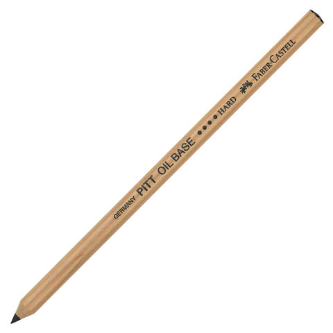 Карандаш масляный FABER-CASTELL Pitt Oil Base, черный, жесткий, 112604
