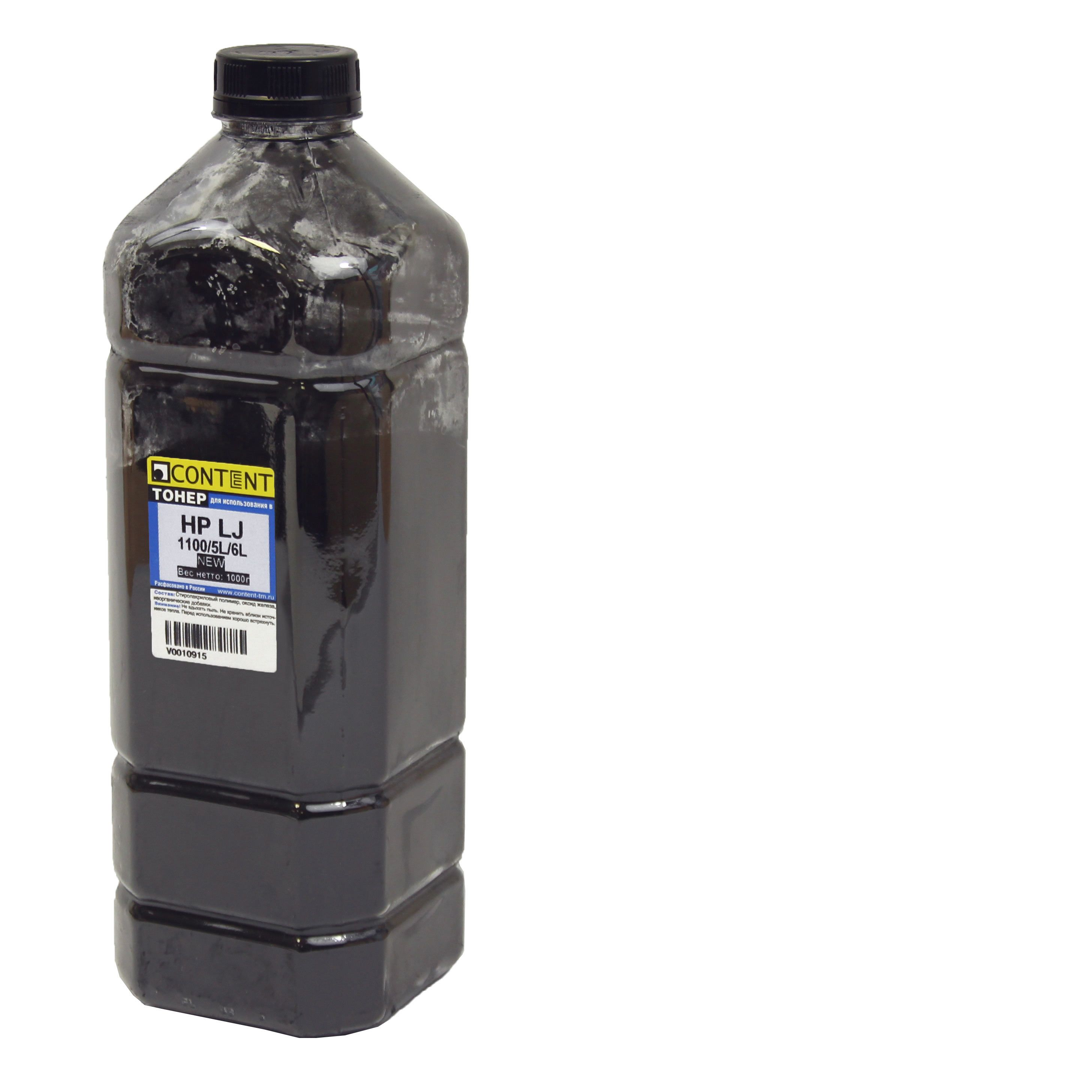 Тонер Content для HP LJ 1100/5L/6L, Bk, 1 кг, канистра