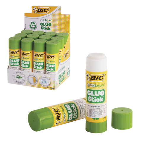 Клей-карандаш BIC ECOlutions 36 г, с ароматом яблока, 9192541