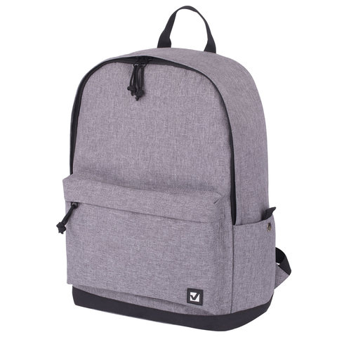 Рюкзак BRAUBERG URBAN универсальный, Grey Melange, серый, 43х30х17 см, 228842