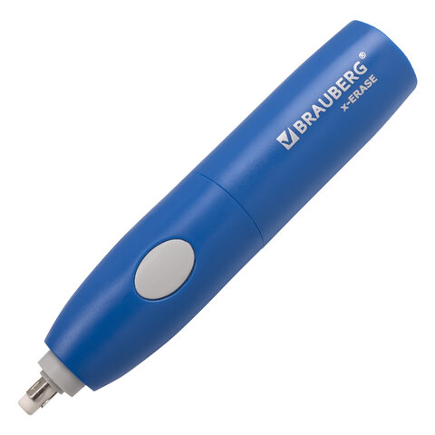 Ластик электрический BRAUBERG X-ERASE, питание от 2 батареек ААА, + 16 сменных ластиков, 229608