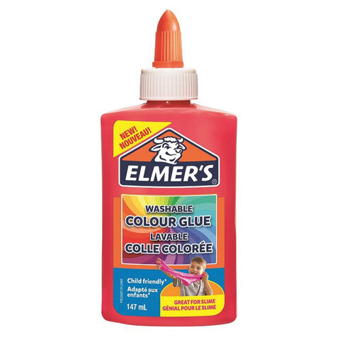 Клей для слаймов канцелярский цветной непрозрачный ELMERS Opaque Glue, 147 мл, розовый, 2109491