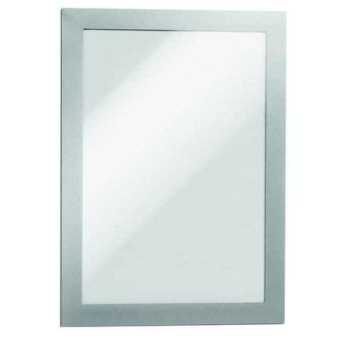 Рамки настенные для рекламы DURAFRAME, А4, КОМПЛЕКТ 2 шт., магнитные, самоклеящиеся, серебристые, DURABLE (Германия), 4872-23 Рамки настенные для рекламы DURAFRAME, А4, КОМПЛЕКТ 2 шт., магнитные, самоклеящиеся, серебристые, DURABLE (Германия), 4872-23