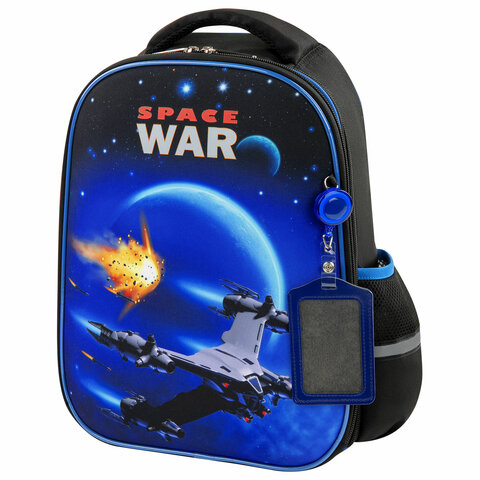 Ранец ЮНЛАНДИЯ LIGHT, 2 отделения, Space war, 38х29х16 см, 270607