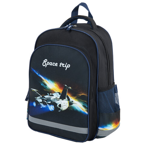 Рюкзак ПИФАГОР SCHOOL для начальной школы, Space trip, 38x28х14 см, 270661