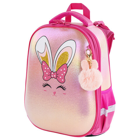 Ранец BRAUBERG SHINY, 2 отделения, Honey bunny, 36х28х14 см, 270695