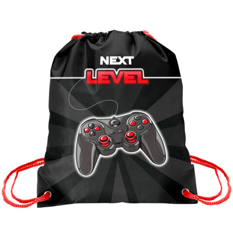 Мешок для обуви BRAUBERG PREMIUM, карман, подкладка, светоотражающие элементы, 43х33 см, Next level, 270748