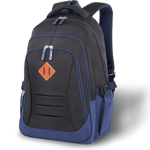 Рюкзак BRAUBERG URBAN , Magnetic, черный/темно-синий, 46х31х18 см, 270753