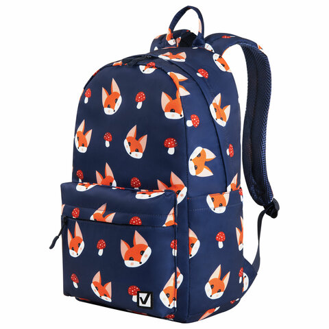 Рюкзак BRAUBERG DREAM  с карманом для ноутбука, эргономичный, Foxes, 42х26х14 см, 270770