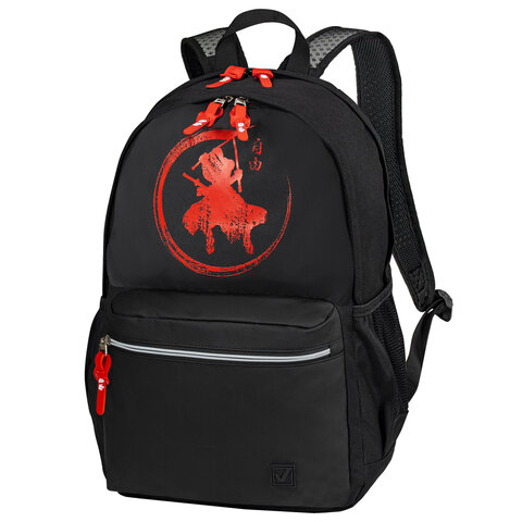 Рюкзак BRAUBERG FASHION CITY , Samurai, черный, 46х31х15 см, 270812