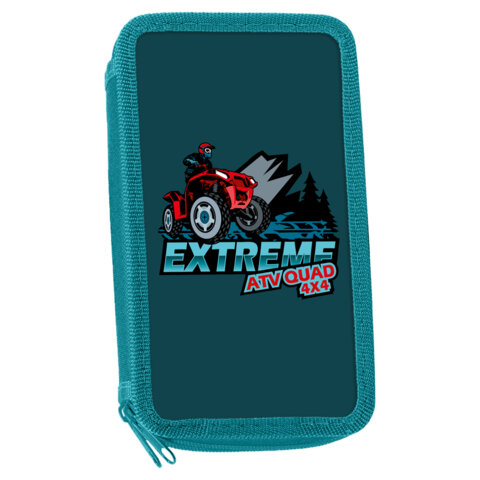 Пенал ЮНЛАНДИЯ, 2 отделения, полиэстер, 19х11 см, Extreme, 271026