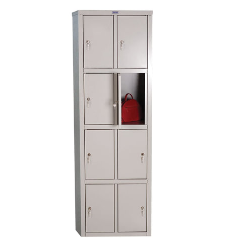 Шкаф металлический для сумок ПРАКТИК LS-24 восьмисекционный, 1830х600х500 мм, 33 кг, разборный