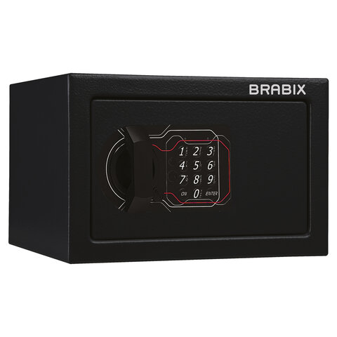 Сейф мебельный BRABIX SF-170EL, 170х260х230 мм, электронный замок, черный, 291143, S103BR210614