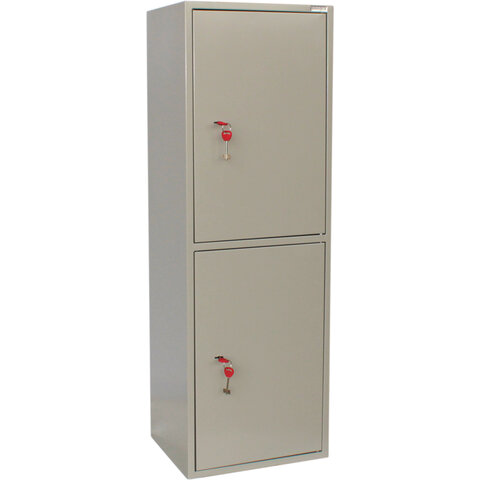 Шкаф металлический для документов BRABIX KBS-023Т, 1253х420х350 мм, 27,5 кг, 2 отделения, сварной, 291155