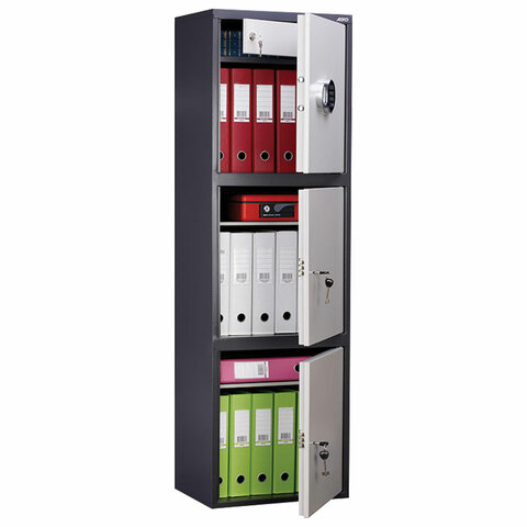 Шкаф металлический для документов AIKO SL-150/3ТEL ГРАФИТ, 1490х460х340 мм, 37 кг, S10799153902 Шкаф металлический для документов AIKO SL-150/3ТEL ГРАФИТ, 1490х460х340 мм, 37 кг, S10799153902